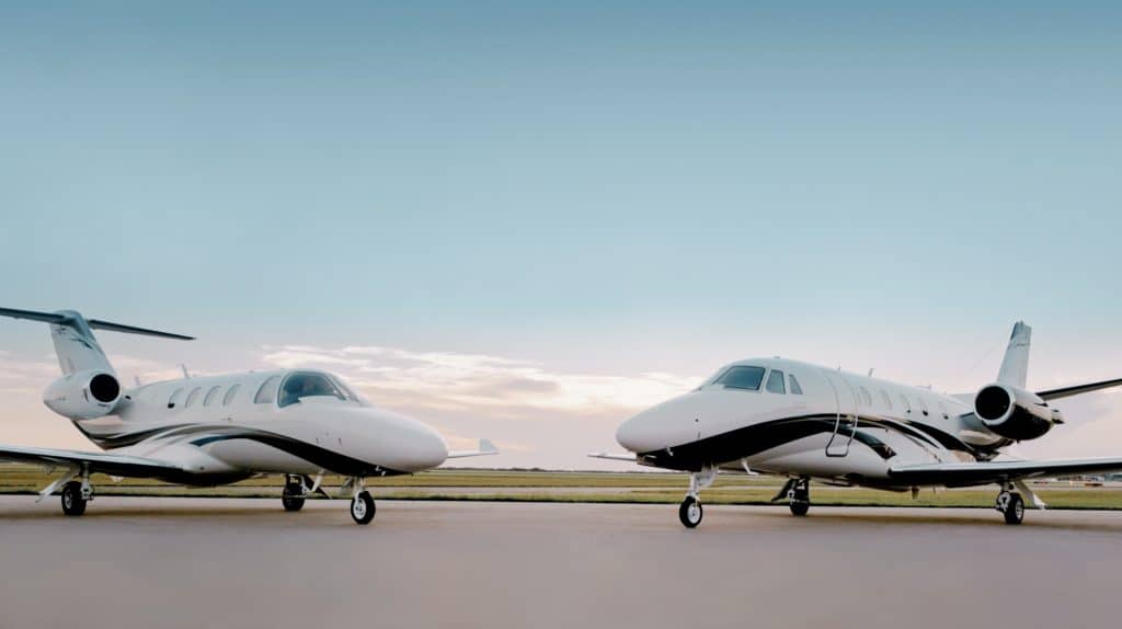 Picture of two Cessna Citation M2 planes
