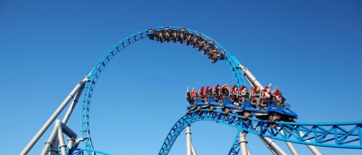 Picture of Blue Fire roller coaster at Europa Park