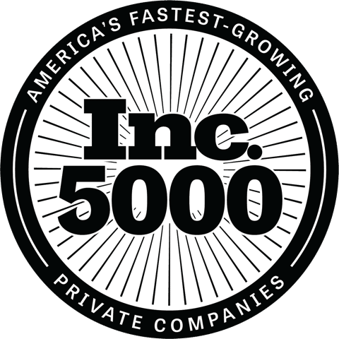 Inc. 5000 logo 2023 inside black circle