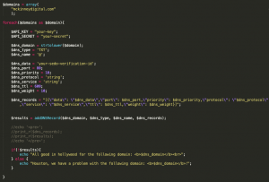 GoDaddy API DNS Record Change Tutorial Code