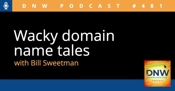 "Wacky domain name tales" written on a black backgrond