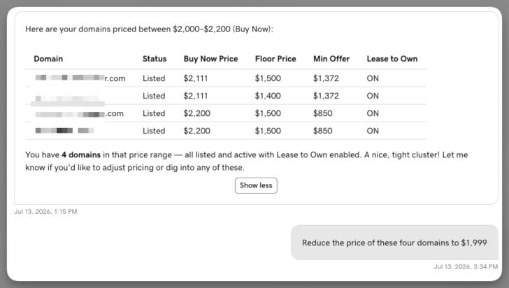 Afternic portfolio agent