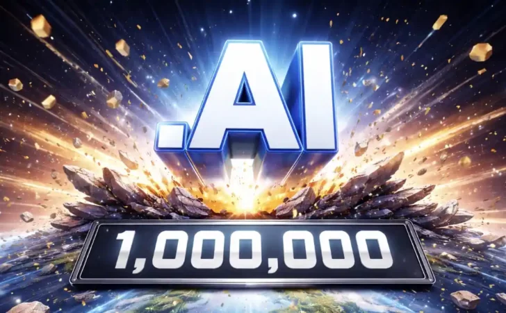 .Ai depicting bursting to 1 million domains