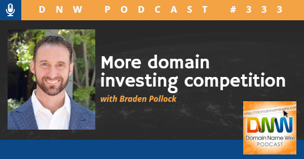 Picture of Braden Polloack with the words "omore domain investing competition"