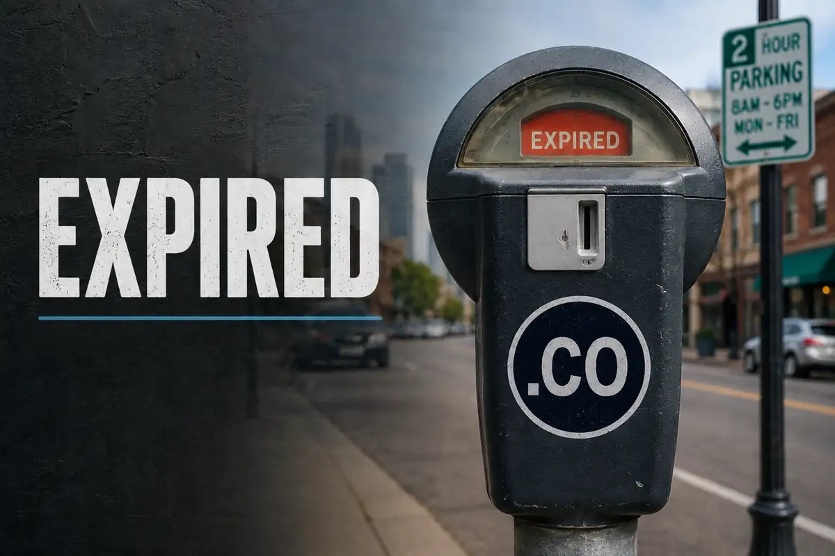 An expired parking meter