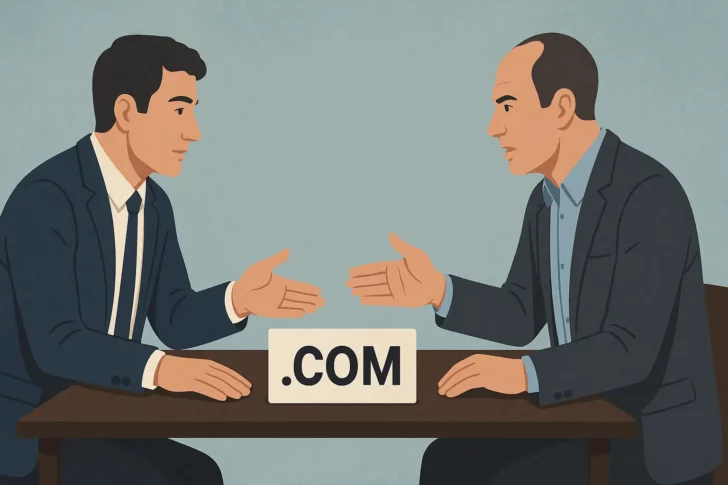 Two people negotiating