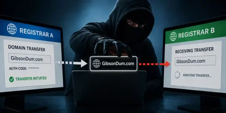 Man hijacking domain transfer