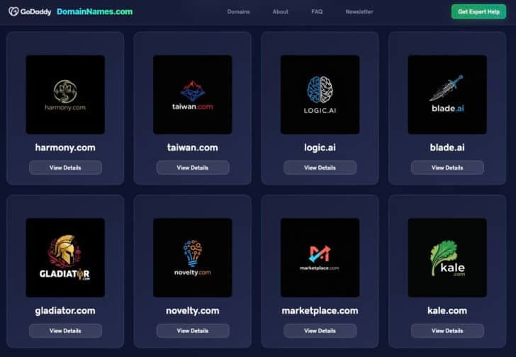 DomainNames.com marketplace image