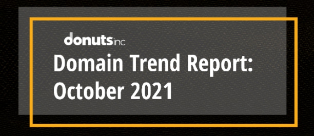 Graphic that says Donutsinc Domain Trend Report: October 2021