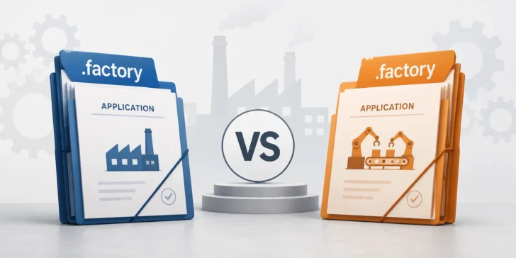 two competing .factory applications