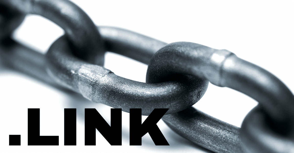Picture of chain links with the word .LINK