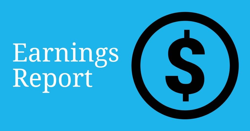 Picture of a dollar sign in a circle with the words "Earnings Report"