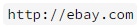 A URL that looks like eBay, but with a Cryillic A character