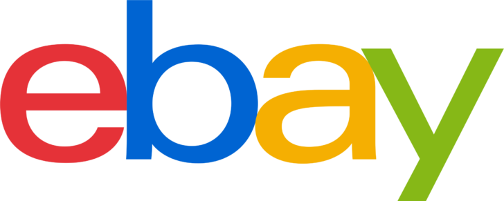 eBay logo with red e, blue b, yellow a, and green y