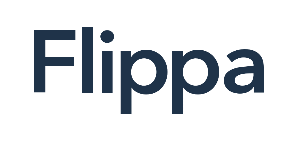 Logo for Flippa marketplace includes Flippa written in blue text