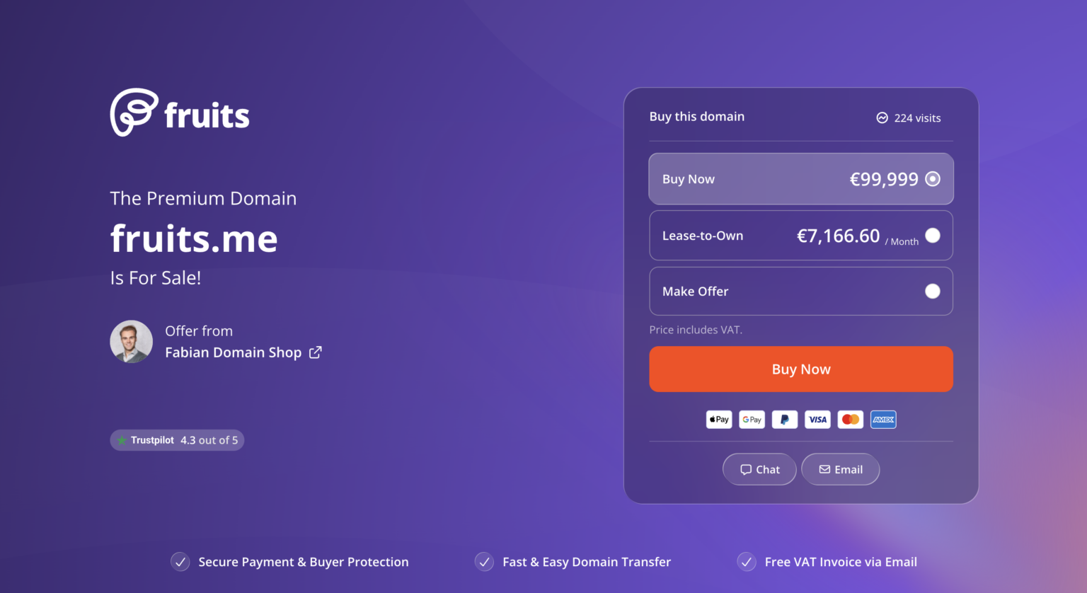 OpusDNS acquires fruits.co domain sales platform - Domain Name Wire ...