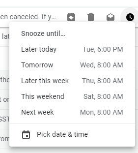 Gmail snooze feature illlustration