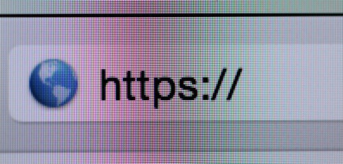 Browser image with domain name starting with https