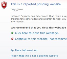 IE7 Phishing Notice
