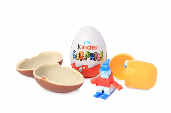Picture of Kinder Surprise chocolate egg with toy