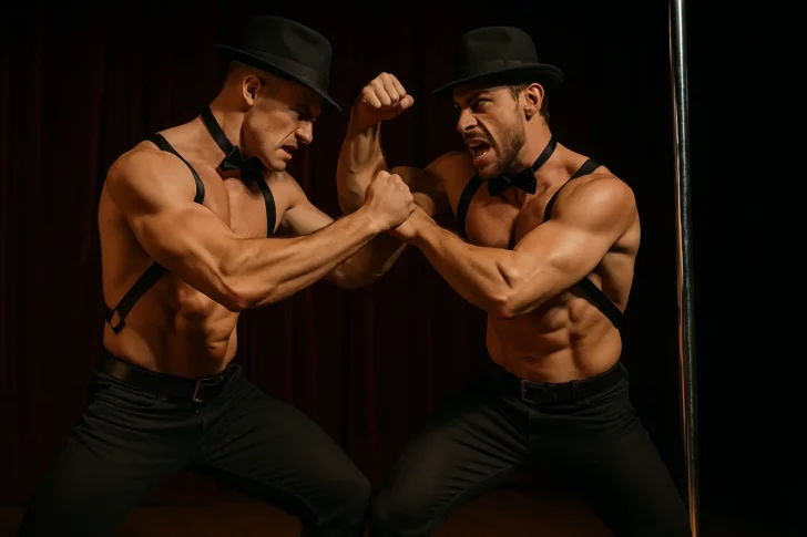 male strippers fighting