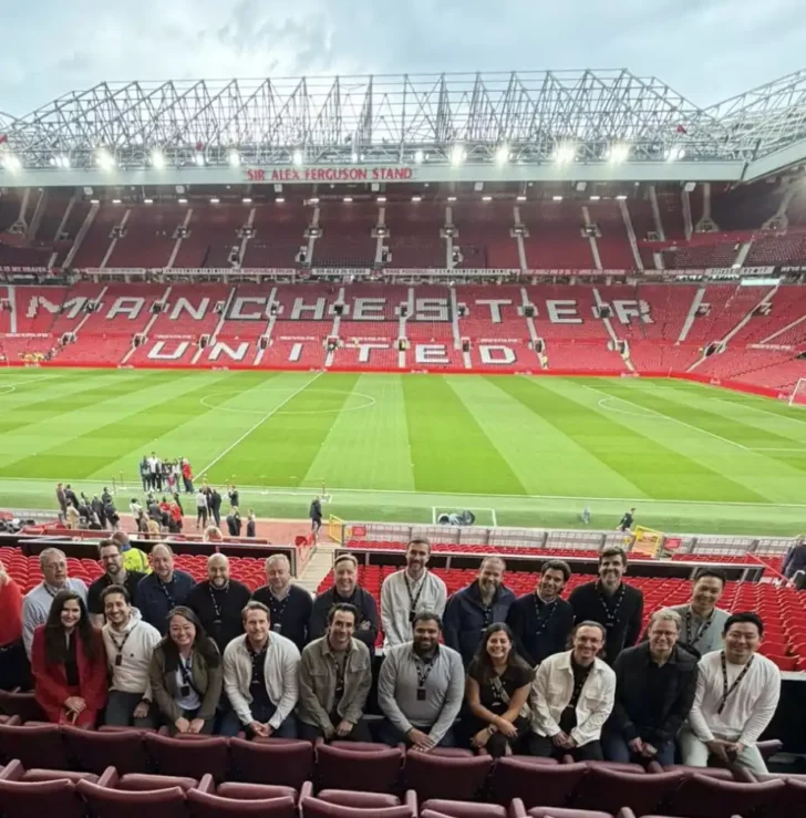 Picture of people at Manchester United stadium