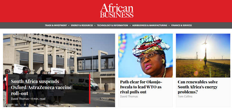 Screenshot of African.business
