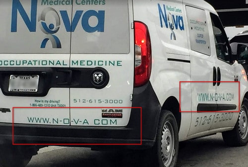 Picture of Nova van with domain n-o-v-a.com