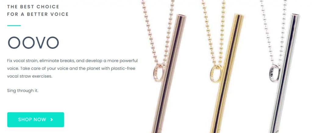 Screenshot from oovostraw.com shows vocal straws