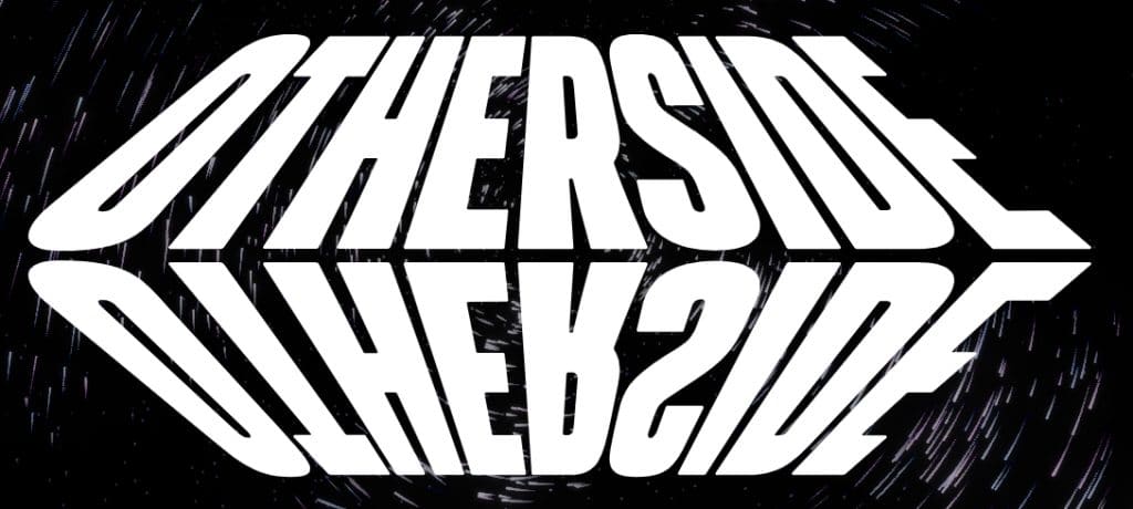 Logo for Otherside metaverse by Yuga Labs has otherside reflected upside down