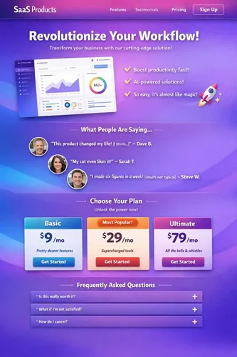 Vibe coded site mockup