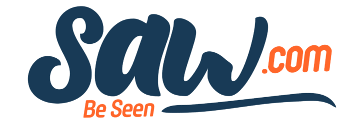saw.com logo with the slogan "be seen"