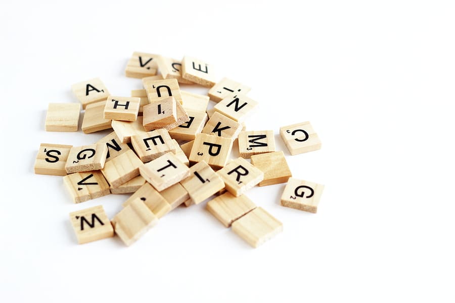 Photo of a bunch of Scrabble tiles in a pile