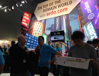 Sedo teamed up with a number of new TLD registries for this booth at dmexco in Germany.