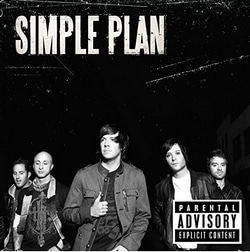 Cover of Simple Plan album shows five band members on a black background
