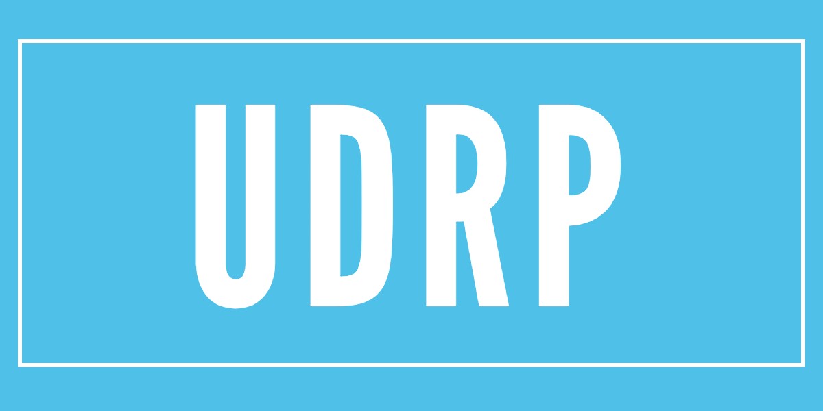 Image bleue avec les lettres UDRP