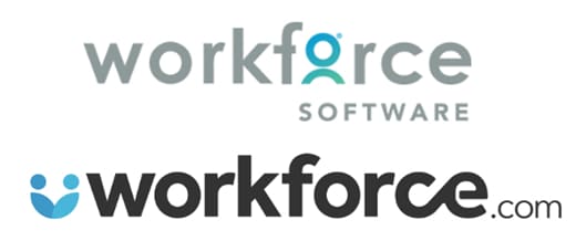 Logos for Workforce.com and Workforce Software